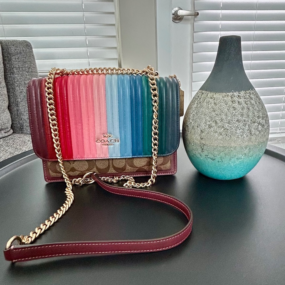 COACH Klare Crossbody With Rainbow Leather ❤️🩷💚💙